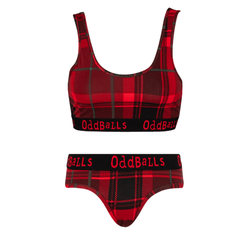 Christmas Tartan Bundle - Womens Bralette & Briefs Matching Set