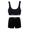 Classic Black Bundle - Womens Bralette & Boxers Matching Set front