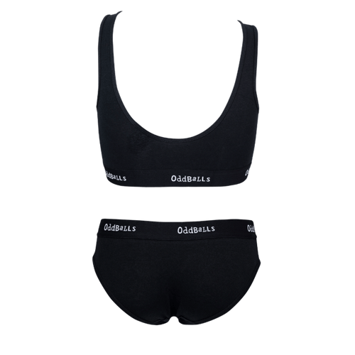 Classic Black Bundle - Womens Bralette & Briefs Matching Set