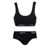 Classic Black Bundle - Womens Bralette & Briefs Matching Set front