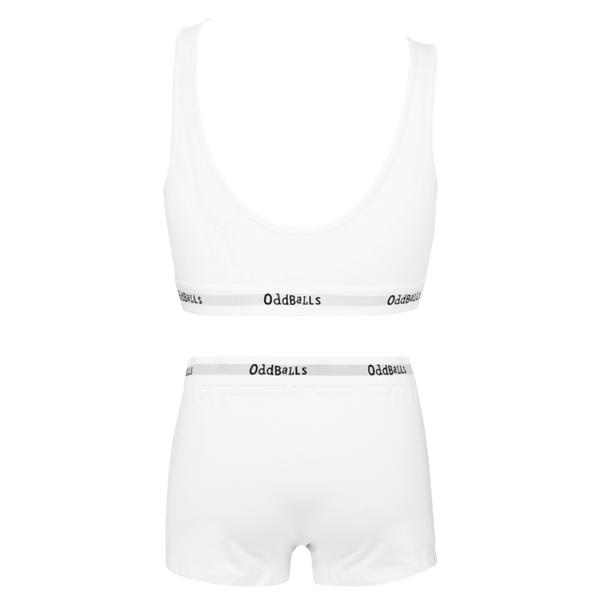 Classic White Bundle - Womens Bralette & Boxers Matching Set