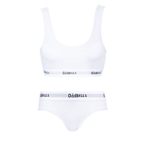 Classic White Bundle - Womens Bralette & Briefs Matching Set