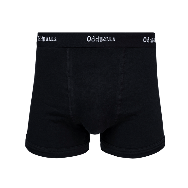 Classic Black - Mens Cotton Boxer Shorts