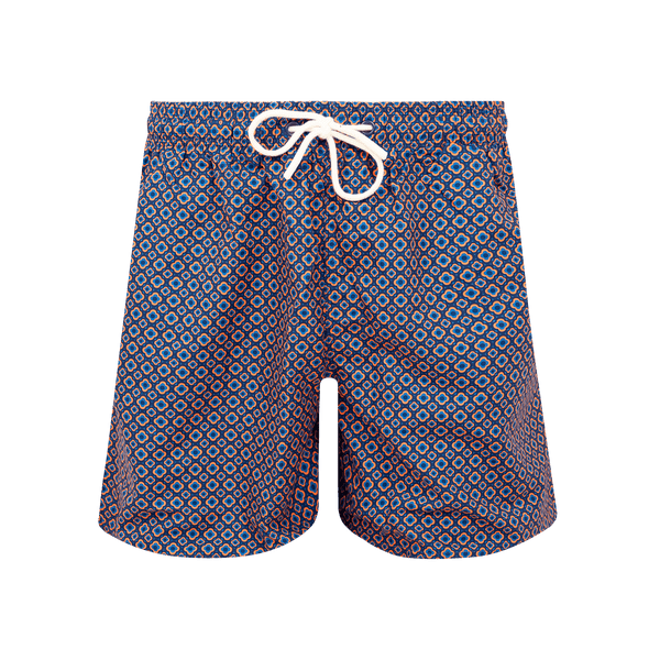 Navy & Orange Bundle - Mens Swim Shorts 2 Pack