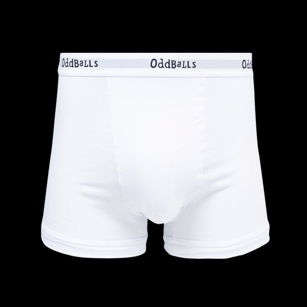 Classic White - Mens Cotton Boxer Shorts