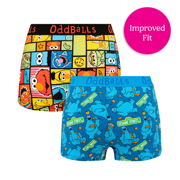 Sesame Street Bundle - Ladies Boxer Shorts 2 Pack Bundle
