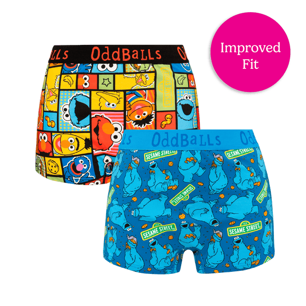 Sesame Street Bundle - Ladies Boxer Shorts 2 Pack Bundle