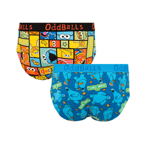 Sesame Street Bundle - Mens Cotton Briefs 2 Pack Bundle