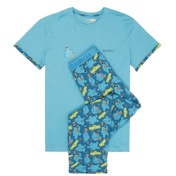 Cookie Monster - Men's Long Pyjamas Set (T-Shirt & Trousers)