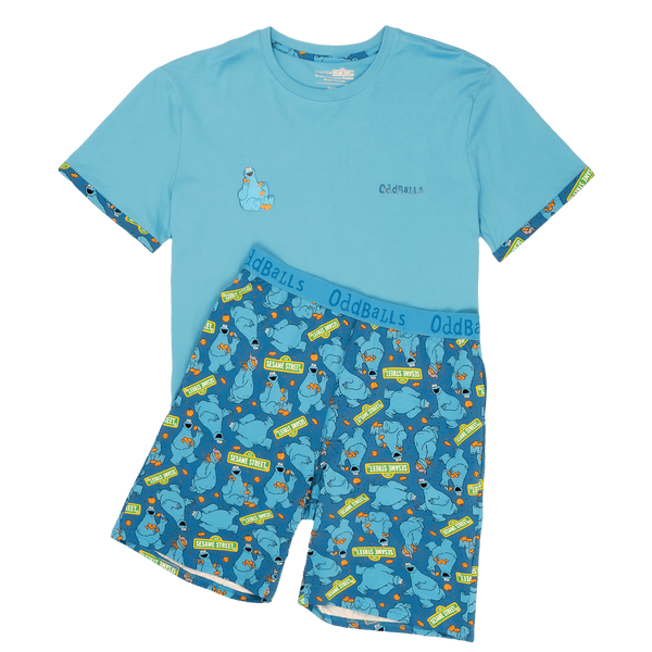 Cookie Monster - Men's Short Pyjamas Set (T-Shirt & Shorts)