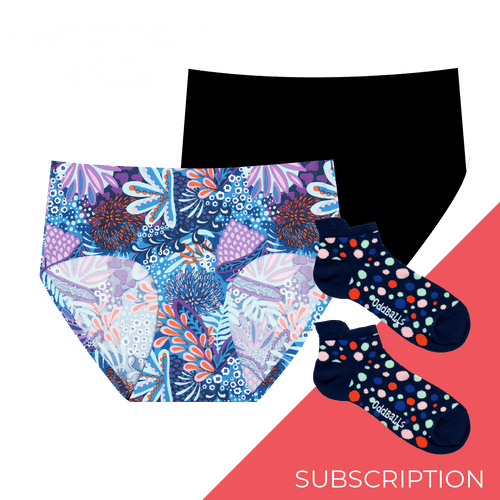 Women's Full Seamless Briefs Subscription - Monthly (Free Socks + Free Delivery!)