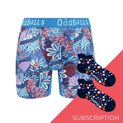 Women's Patterned Bamboo Boxer Shorts Subscription - Monthly (Free Socks + Free Delivery!)