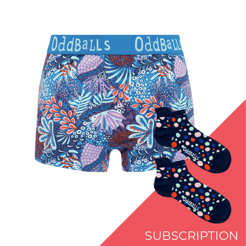 Women's Patterned Cotton Boxer Shorts Subscription - 6 Months Prepaid (Free Socks + Free Delivery!)