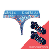 Women's Patterned Thong Subscription - 12 Month Prepaid (Free Socks + Free Delivery!)