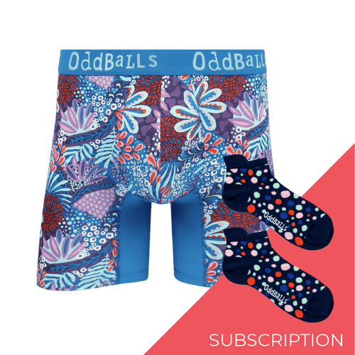 Men's Patterned Bamboo Boxer Shorts Subscription - Monthly Underwear (Free Socks + Free Delivery!)