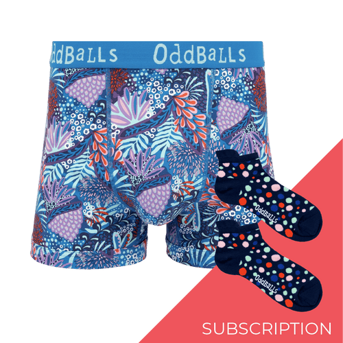 Men's Patterned Cotton Boxer Shorts Subscription - Monthly Underwear (Free Socks + Free Delivery!)