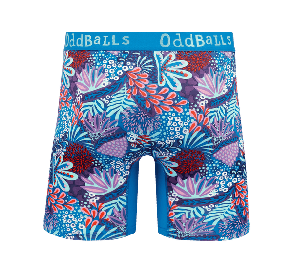 Coral - Mens Bamboo Boxer Shorts