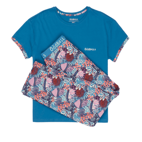 Coral - Women's Long Pyjamas Set (T-Shirt & Trousers)
