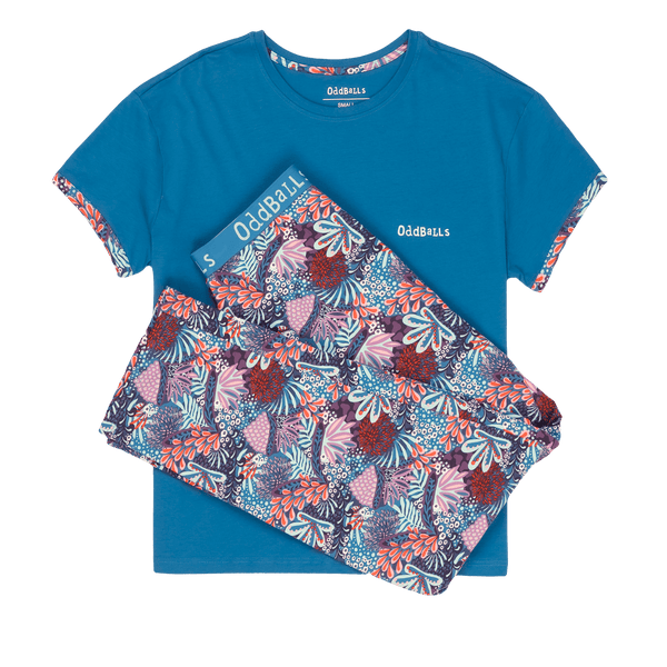 Coral - Women's Long Pyjamas Set (T-Shirt & Trousers)