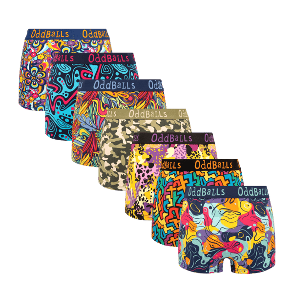 Cosy Club Bundle - Ladies Cotton Boxer Shorts 7 Pack back
