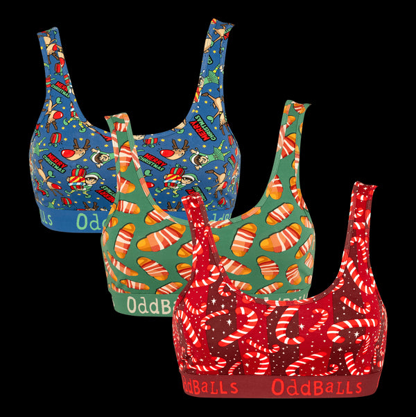 Christmas Bundle - Ladies Bralette 3 Pack