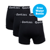 Classic Black Bundle - Boys Boxer Shorts 3 Pack Bundle + Free Water Bottle