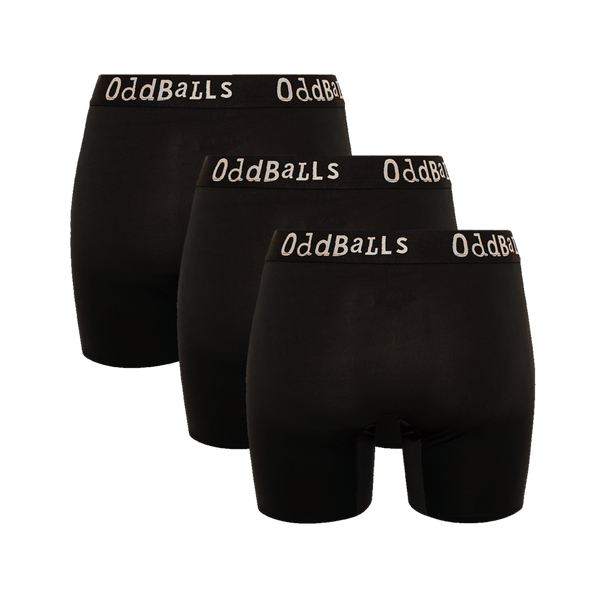 Classic Black Bundle - Ladies Bamboo Boxer Shorts 3 Pack Bundle