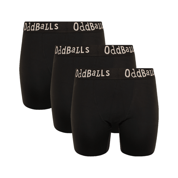 Classic Black Bundle - Ladies Bamboo Boxer Shorts 3 Pack Bundle