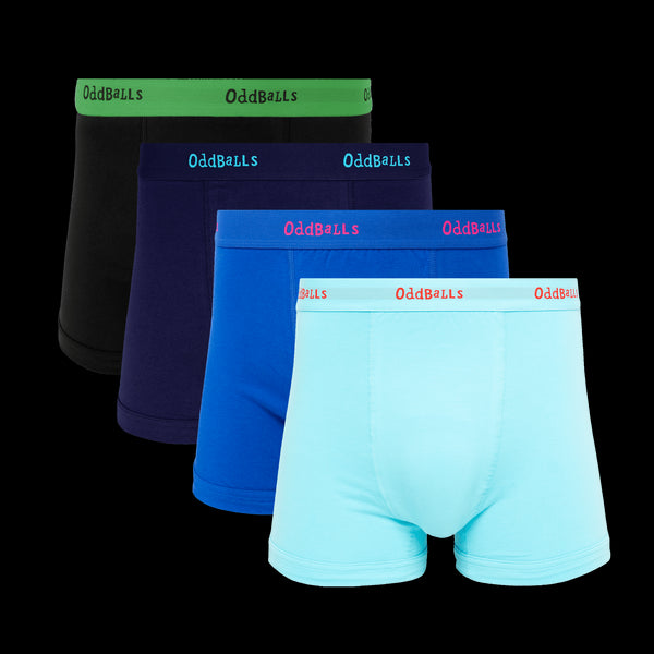Basic Bottoms Bundle - Mens Boxer Shorts 4 Pack