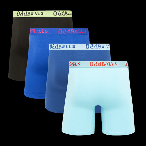 Basic Bottoms Bundle - Mens Bamboo Boxer Shorts 4 Pack Bundle