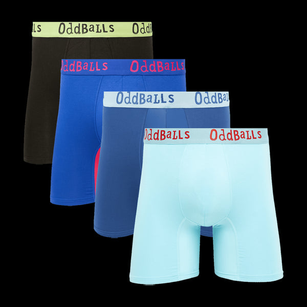 Basic Bottoms Bundle - Mens Bamboo Boxer Shorts 4 Pack Bundle