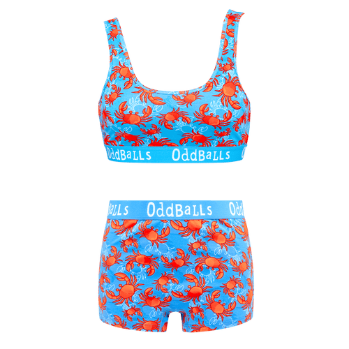 Crabs Bundle - Womens Bralette & Boxers Matching Set