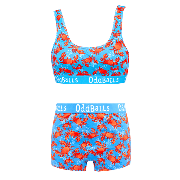 Crabs Bundle - Womens Bralette & Boxers Matching Set