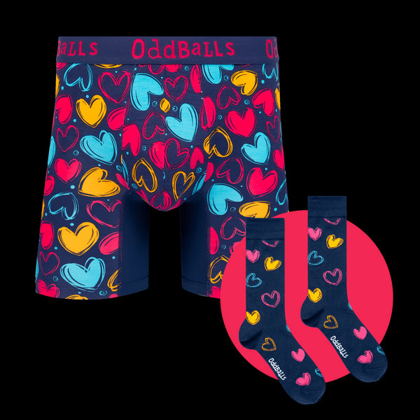 Cupid Bundle - Mens Bamboo Boxer Shorts & Sock