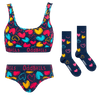 Cupid Bundle - Womens Bralette, Brief & Matching Sock