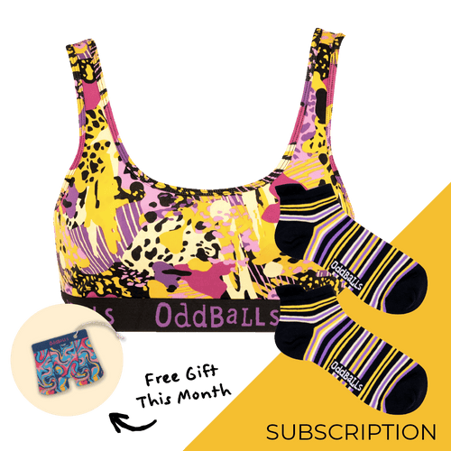 Women's Patterned Bralette Subscription - 6 Month Prepaid (Free Socks + Free Delivery!)