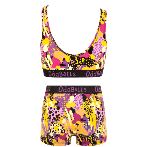 Dirty Cheetah Bundle - Womens Bralette & Boxers Matching Set