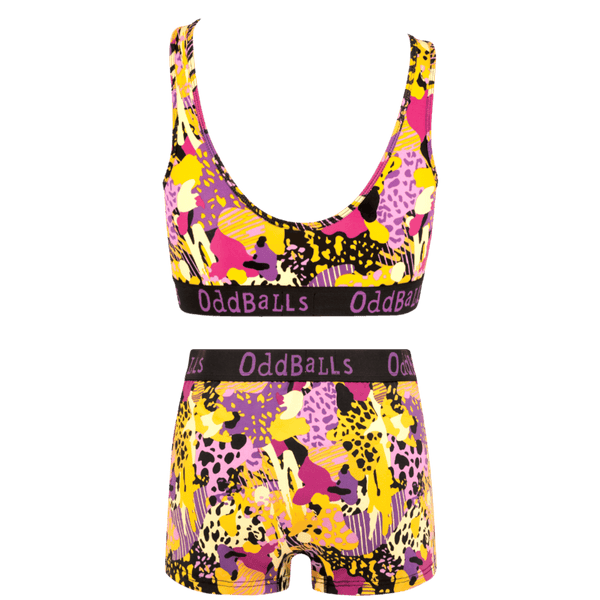 Dirty Cheetah Bundle - Womens Bralette & Boxers Matching Set back