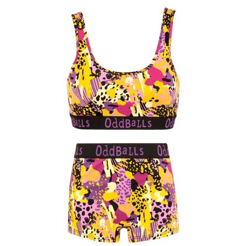 Dirty Cheetah Bundle - Womens Bralette & Boxers Matching Set