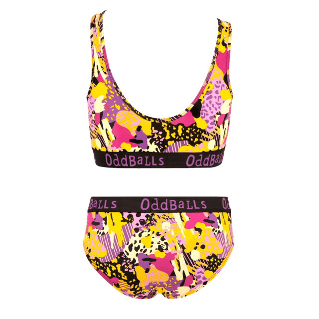 Dirty Cheetah Bundle - Womens Bralette & Briefs Matching Set