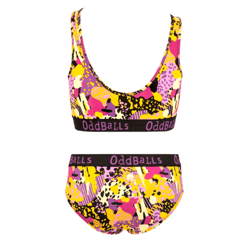 Dirty Cheetah Bundle - Womens Bralette & Briefs Matching Set