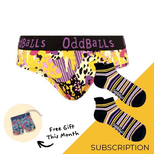 Women's Patterned Brief Knickers Subscription - 6 Months Prepaid (Free Socks + Free Delivery!)