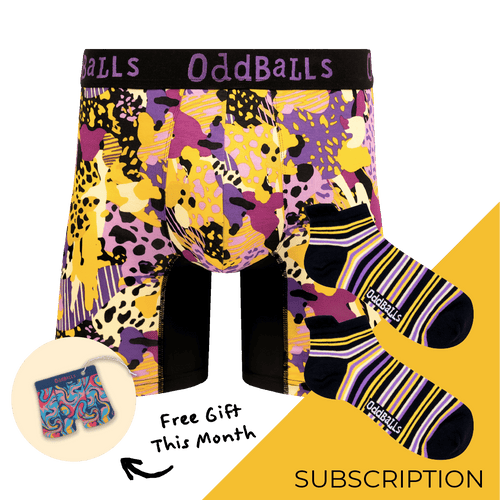 Men's Patterned Bamboo Boxer Shorts Subscription - 12 Month Prepaid (Free Socks + Free Delivery!)