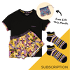 Women's Short Pyjamas Set Subscription - Monthly Pyjamas (Free Socks + Free Delivery!)