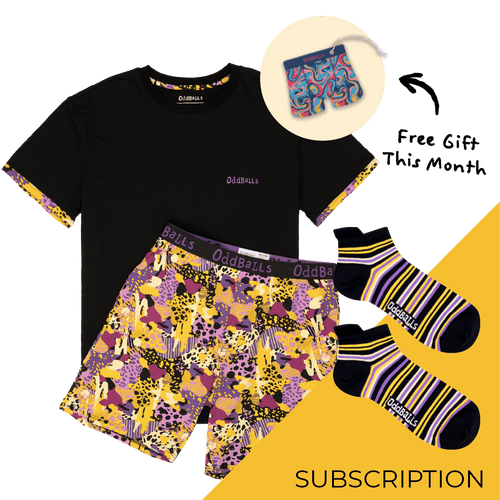 Men's Short Pyjamas Set Subscription - Monthly Pyjamas (Free Socks + Free Delivery!)