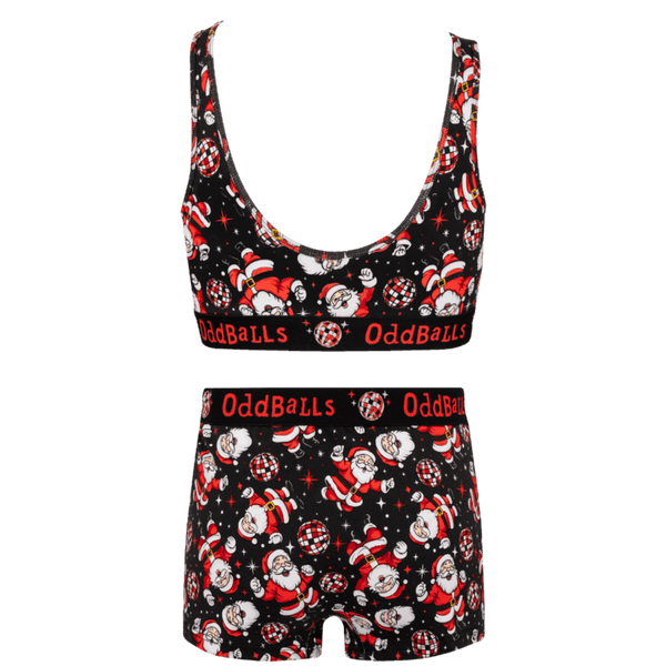 Disco Santa Bundle - Womens Bralette & Boxers Matching Set back