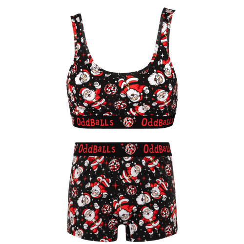 Disco Santa Bundle - Womens Bralette & Boxers Matching Set
