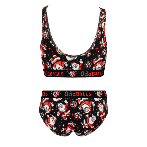 Disco Santa Bundle - Womens Bralette & Briefs Matching Set back