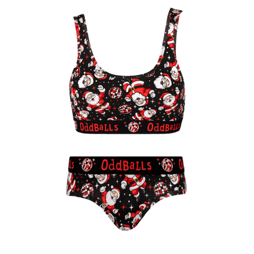 Disco Santa Bundle - Womens Bralette & Briefs Matching Set