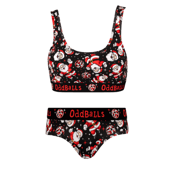 Disco Santa Bundle - Womens Bralette & Briefs Matching Set front
